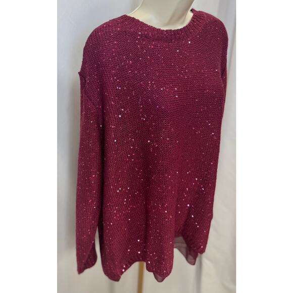 NEW Simply Couture Sequin Knit Sweater with Bow Back Detail - Size 3XL (NWT) - Picture 8 of 12